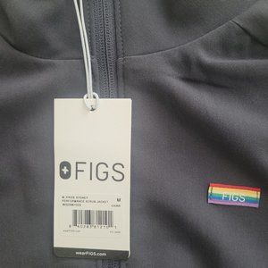 Figs Charcoal Grey Pride Sydney Scrub Jacket - Medium